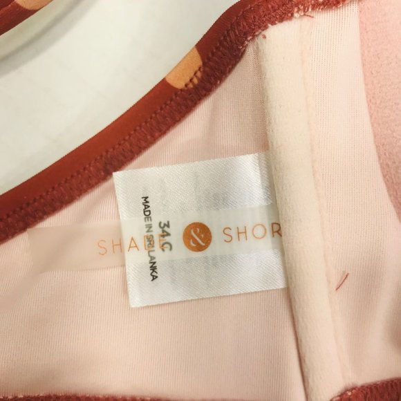 Shade And Shore Women's Size 34C Bikini Swim Top Underwire Brown Polka Dot NWOT - Picture 4 of 11